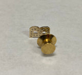 Vintage B Initial Genuine Diamond Tie tac in 14 Karat Yellow Gold