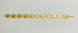 14 Karat Yellow Gold Traditional Catholic Saints Medal Bracelet (7.25" or 8")