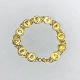 14 Karat Yellow Gold Traditional Catholic Saints Medal Bracelet (7.25" or 8")