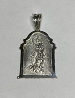 Sterling Silver Saint Lazarus "San Lazaro" 2.38" Chapel Medal