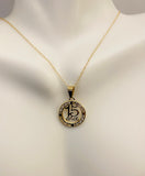 14 Karat Yellow Gold "15 Años" Cubic Zirconia Pendant (Available with or without Chain)