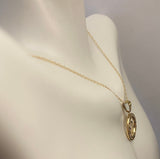 14 Karat Yellow Gold "15 Años" Cubic Zirconia Pendant (Available with or without Chain)