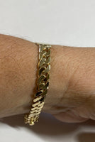 14K Yellow Gold 7mm Cuban Link ID 8" Bracelet