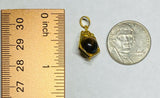 Vintage NOS 1960's 14K Genuine Tiger's Eye 8mm Bead Pentagon Shape Spinner Pendant