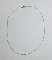 14K Solid Yellow Gold 1mm Cable Link Chain - Dainty - Perfect Pendant Chain