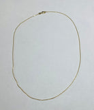 14K Solid Yellow Gold 1mm Cable Link Chain - Dainty - Perfect Pendant Chain