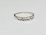 Vintage NOS 1960's 18 Karat White Gold Genuine Diamond Ladies Wedding Band