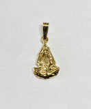 14 Karat Yellow Gold Our Lady of Charity "Caridad del Cobre" Pendant