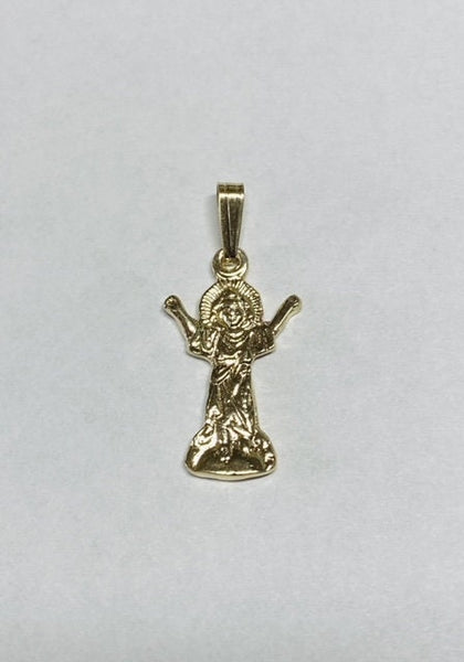 14 Karat Yellow Gold Divino Niño Jesus de Bogota "Divine Child Jesus" Pendant