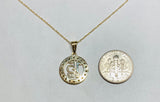 14 Karat Yellow Gold "15 Años" Cubic Zirconia Pendant (Available with or without Chain)