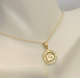 14 Karat Yellow Gold "15" Cubic Zirconia Pendant (Available with or without Chain)