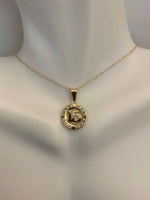 14 Karat Yellow Gold "15" Cubic Zirconia Pendant (Available with or without Chain)