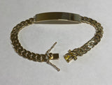 14K Yellow Gold 7mm Cuban Link ID 8" Bracelet