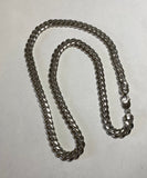 Rhodium Plated Sterling Silver 8.5mm Miami Cuban Link 24" Chain