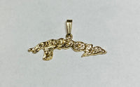 14 Karat Yellow Gold Island Charm Pendant