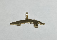 14 Karat Yellow Gold Island Charm Pendant