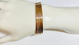 10Kt Rose Gold Polished Handmade 7 Bangles "Semanario" Set