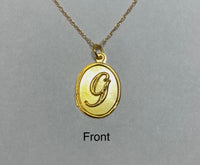 14 Karat Yellow Gold Script Initial Pendant (Available with or without Chain)