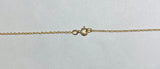 14 Karat Yellow Gold Script Initial Pendant (Available with or without Chain)