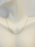 14K Solid Yellow Gold 1mm Cable Link Chain - Dainty - Perfect Pendant Chain