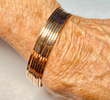 10Kt Rose Gold Polished Handmade 7 Bangles "Semanario" Set