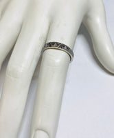 Vintage NOS 1960's 18 Karat White Gold Genuine Diamond Ladies Wedding Band