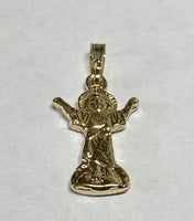 14 Karat Yellow Gold Divino Niño Jesus de Bogota "Divine Child Jesus" Pendant