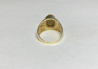 Vintage NOS 1960's 10K Yellow Gold Genuine Tiger's Eye Man's Ring