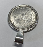 1884-O US Morgan Silver Dollar Coin in Sterling Silver Pendant