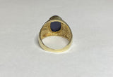 Vintage NOS 1960's 10K Yellow Gold Genuine Lapis Lazuli Man's Ring