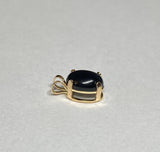 14 Karat Yellow Gold & Genuine 8 x 6mm Cabochon Gemstone Pendant