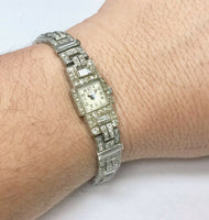 Vintage Antique 12 Carat Diamond and Platinum Cocktail Watch