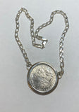 1884-O US Morgan Silver Dollar Coin in Sterling Silver 18" Necklace