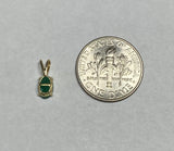 14 Karat Yellow Gold Genuine 6 x 4mm Oval Emerald Pendant (Available with or without chain)