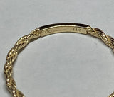 14 Karat Yellow Gold Rope Band Ring with 14K 8mm Saint Medal "Anillo de Medallita"