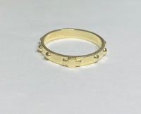 14 Karat Yellow Gold Rosary Ring