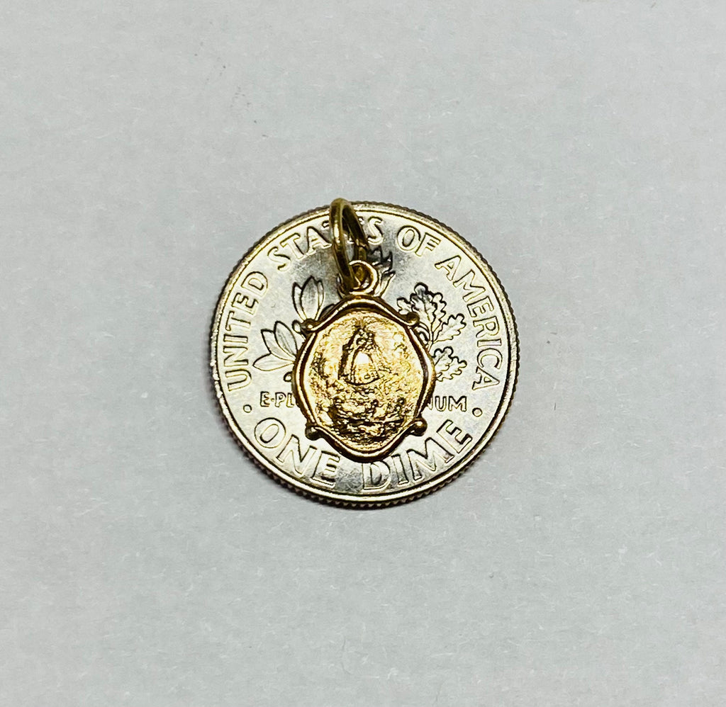 14 Karat Yellow Gold Our Lady of Charity "Caridad del Cobre" 0.40" x 0 ...