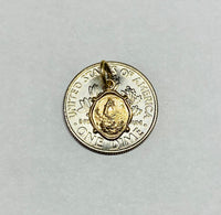 14 Karat Yellow Gold Our Lady of Charity "Caridad del Cobre" 0.40" x 0.32" Dainty Medal