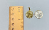 10K Yellow Gold Our Lady of Mt. Carmel & Sacred Heart of Jesus 16mm Scapular Medal