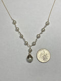 14 Karat Yellow Gold and Freshwater Pearl "Y" Style 16" Necklace