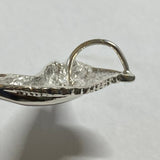 Sterling Silver and Genuine 0.02 carat Diamond 2.12" Marlin Fish Pendant