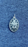 Sterling Silver .925 Raised 3-Dimensional Miraculous Virgin Mary "Milagrosa" Medal