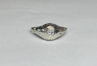 Vintage 1950's 18 Karat White Gold and 1/5 Carat Genuine Diamond Ladies Ring