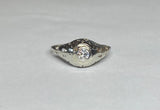 Vintage 1950's 18 Karat White Gold and 1/5 Carat Genuine Diamond Ladies Ring