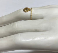 14 Karat Yellow Gold Rope Band Ring with 14K 8mm Saint Medal "Anillo de Medallita"