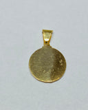 14 Karat Yellow Gold Our Lady of Charity "Caridad del Cobre" 18.5mm (0.72") Round Medal