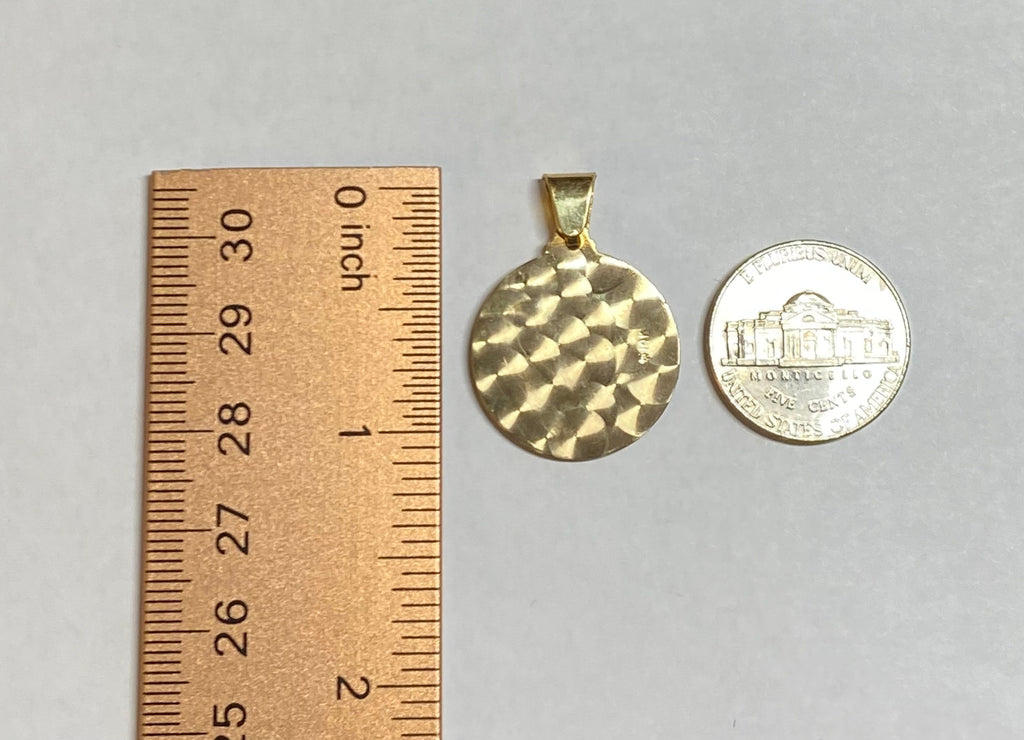 14 Karat Yellow Gold Our Lady of Charity "Caridad del Cobre" 21.7mm (0 ...