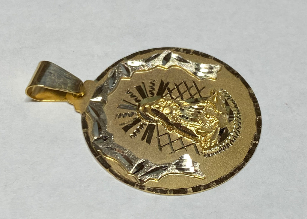 14 Karat Yellow Gold w/Rhodium Our Lady of Charity "Caridad del Cobre ...