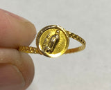 14 Karat Yellow Gold Our Lady of Guadalupe Medal Ring