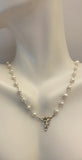 Sterling Silver and Genuine Freshwater Pearl 18" Angel Necklace